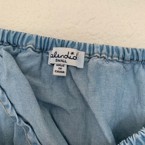 Anthropologie Splendid Chambray Romper - Picture 3 of 4